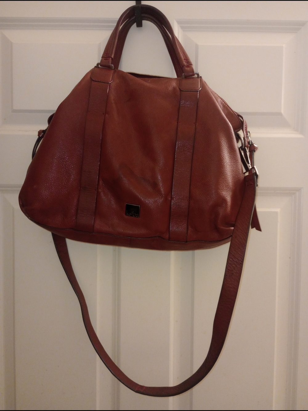 Kooba Burgundy Leather Tote Handbag